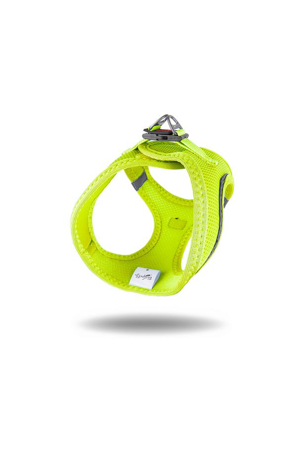 Kedi Köpek Air-Mesh Göğüs Tasması ve Gezdirme Sevk Kayışı Seti 2Sİ1 ARADA Neon Sarı - 6