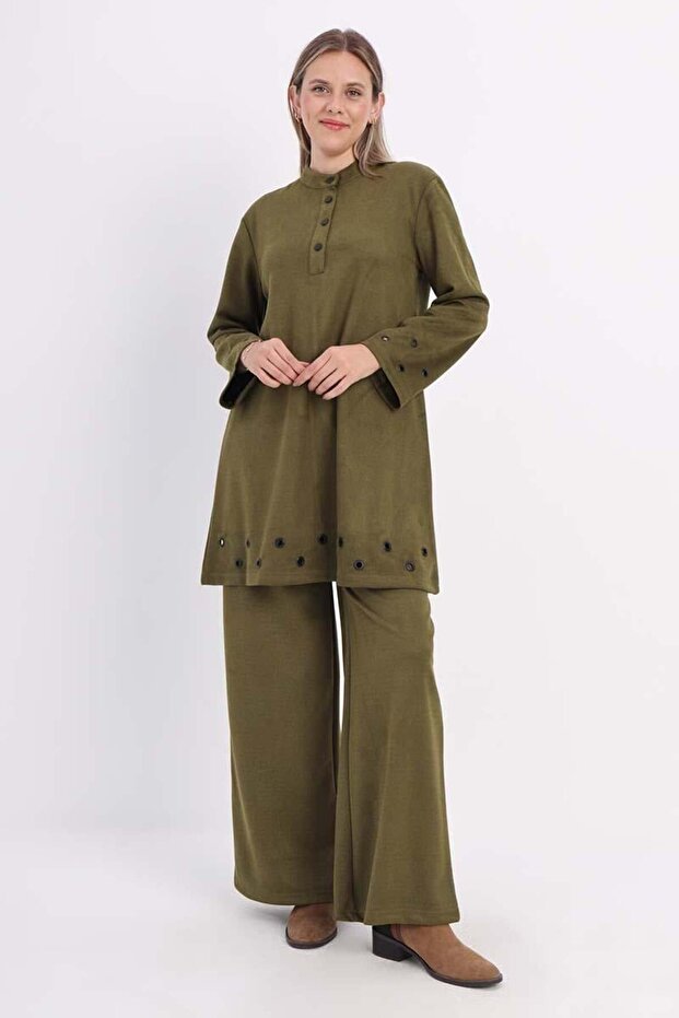 Green-Eye Lycra Trousers Suit
