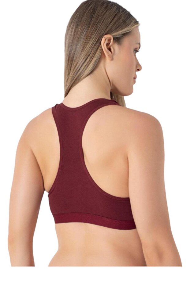 Women's Single Basic Cotton Padded Sports Rambo Bustier 7777