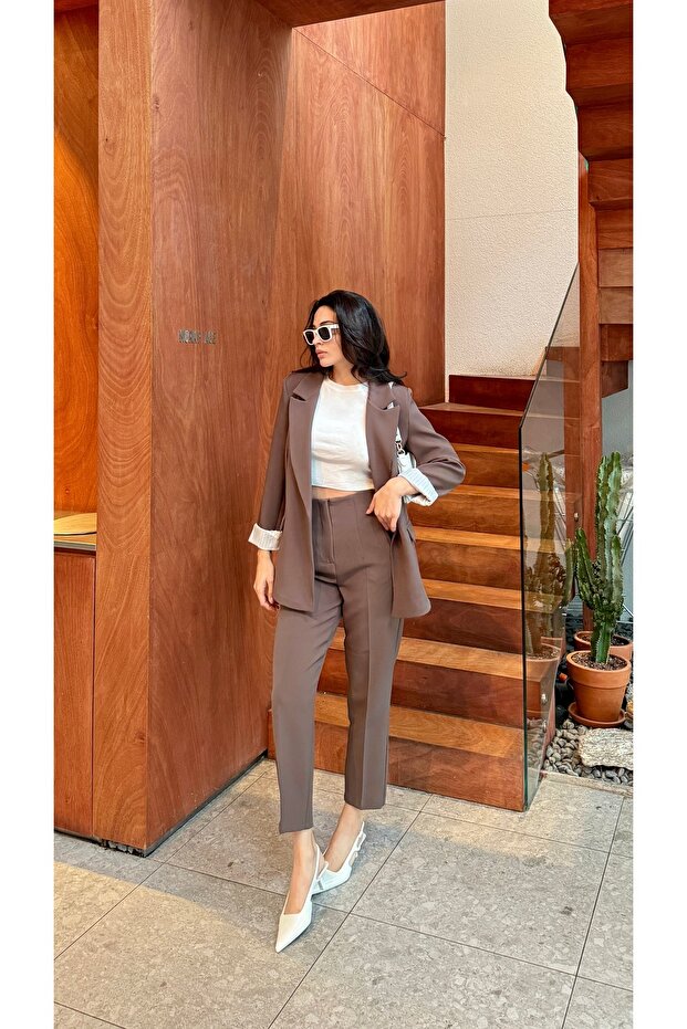 Folded Sleeve Blazer Jacket - 4