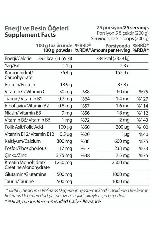 Progainer Çilekli Çilek 5000 gr Gainer Karbonhidrat - 4