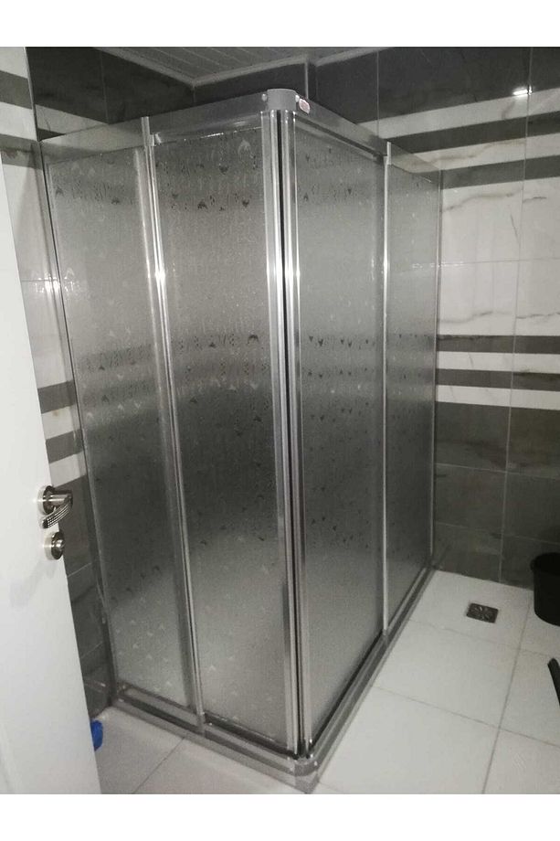 Teknesiz Mika Duşakabin Dikdörtgen Köşe Açılır - 5