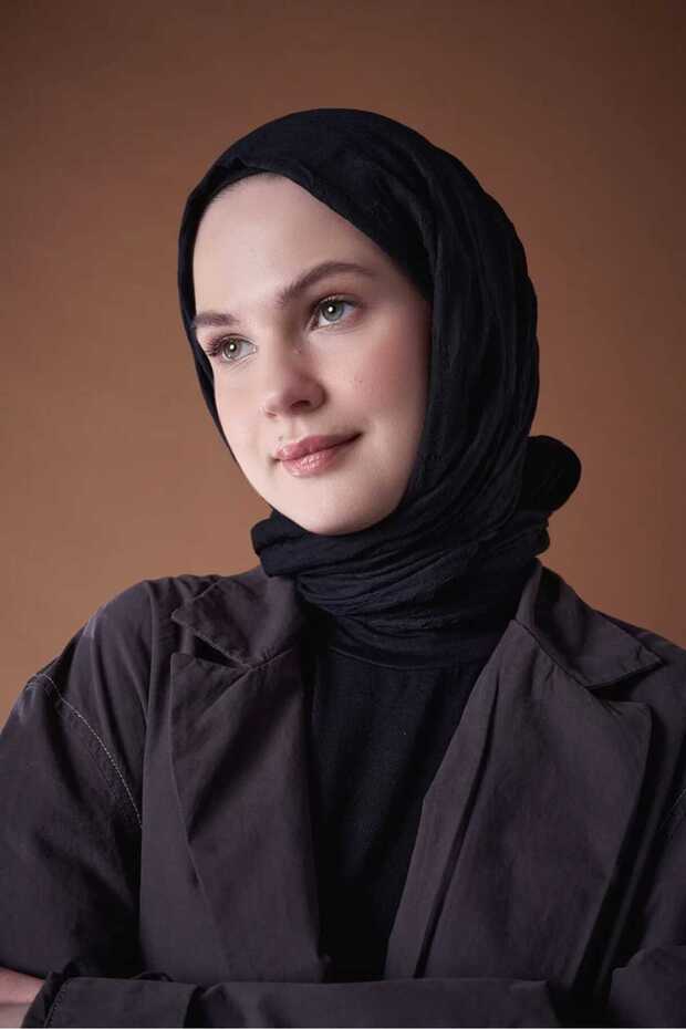 Bamboo Shawl Black (Teseture, Cotton, Light, Comfortable, Stylish, Quality, Soft Price, Hyjab, Shawl, Scarf)