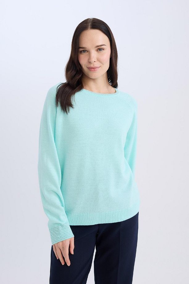 Regular Fit Bisiklet Yaka Simli Triko Kazak Tunik D1580ax24wn - 3