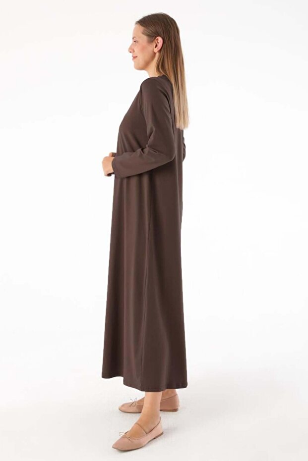 Rochie maro cu mânecă lungă - 3