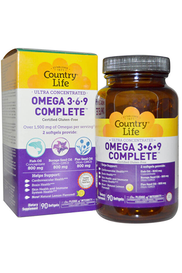 Omega 3-6-9 Complete Dietary Supplement, 90 Softgels