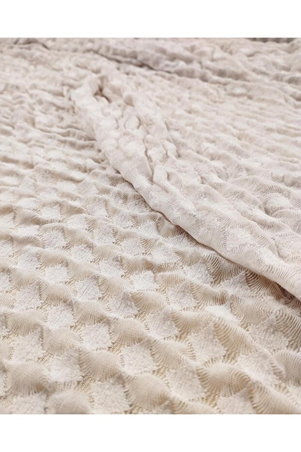 جيرسي منقوش باللون الأبيض الفاتح - عرض واحد (85 سم × 270 سم) - 1