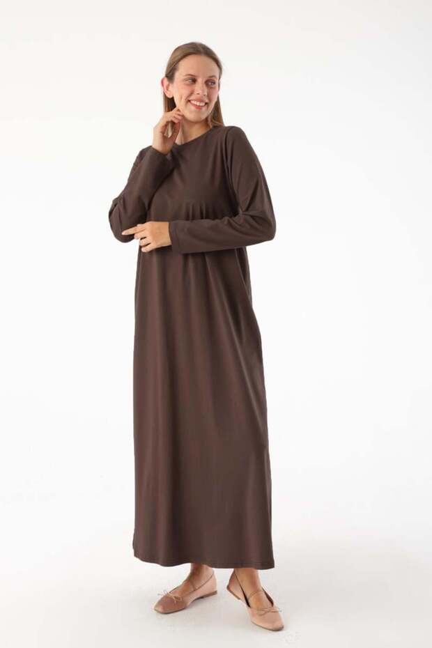Rochie maro cu mânecă lungă - 1