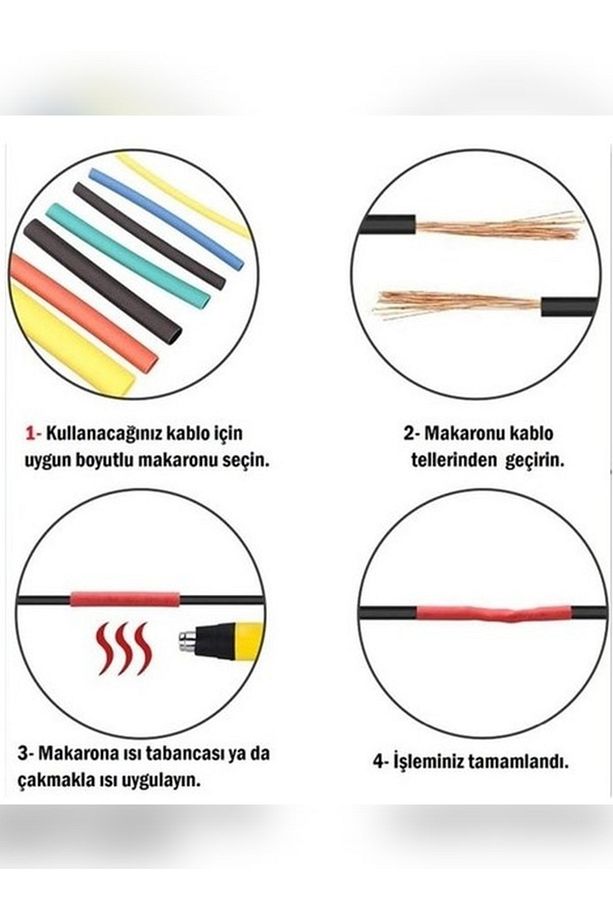 Isıyla Daralan Makaron Kablo Seti - 12 Çeşit 1 Er Metre - 8
