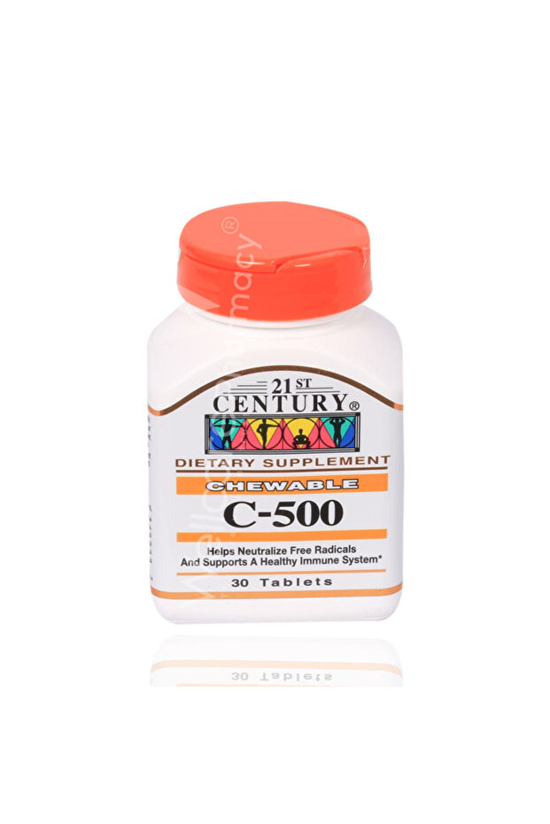 Chewable C-500 Dietary Supplements, 30 Tablets