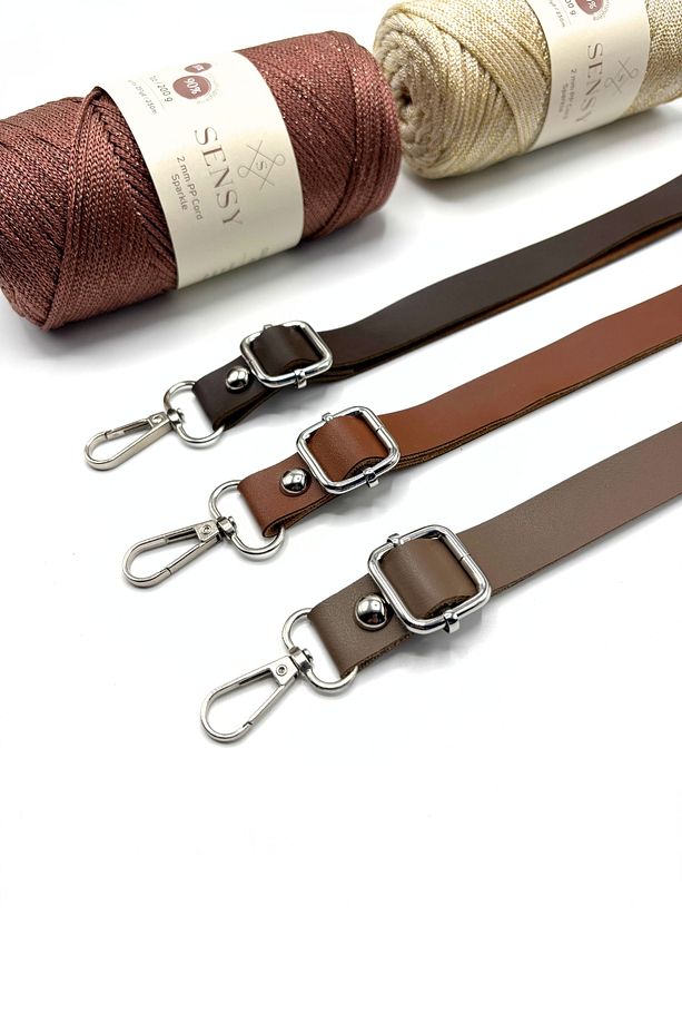 Suni Deri Ayarlı Çanta Sapı 135 Cm - 4