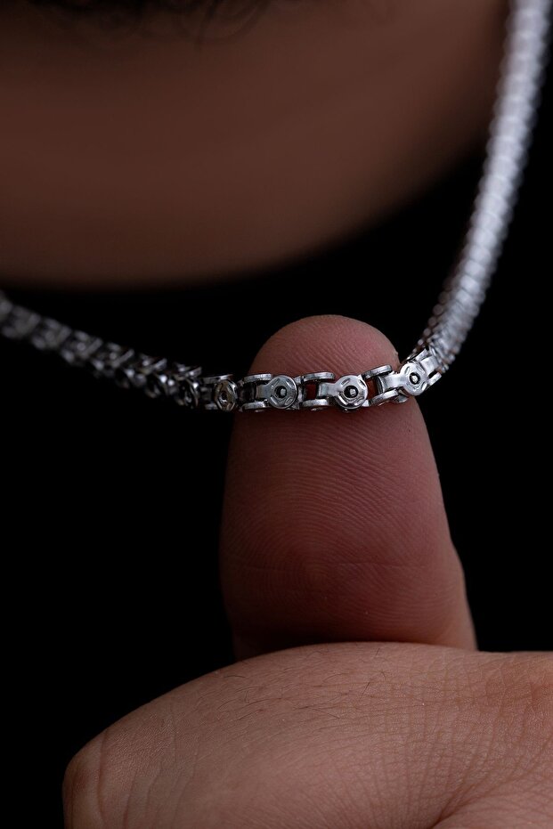 Erkek Çelik Kolye - Pullu Model Çelik Kolye - 2