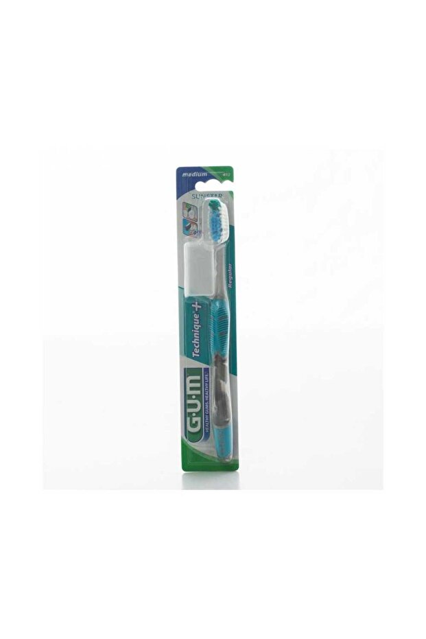 Gum Technique Plus Medium Bristles Toothbrush, Assorted Colours, 1 Piece