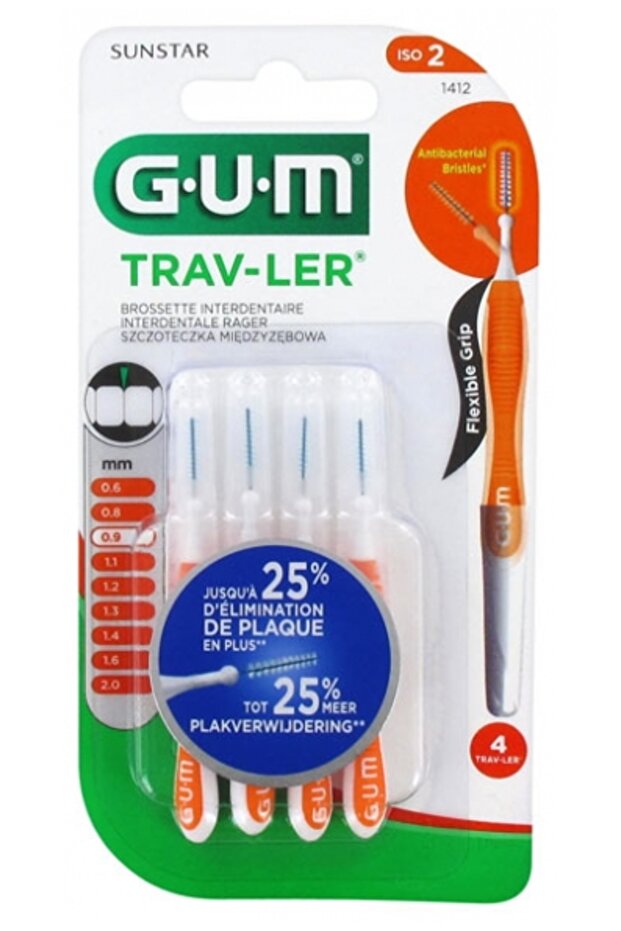 GUM 1412 PROXA TRAVLER INTERDNT .9MM