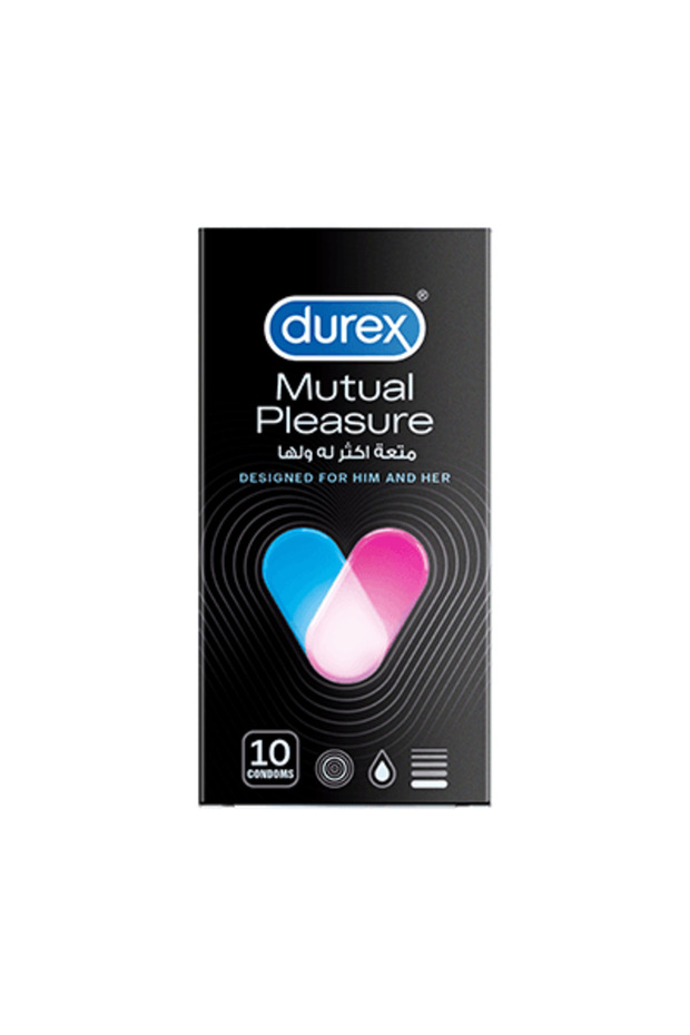 Mutual Pleasure Ribbed & Dotted Condoms 10 Count Pack
