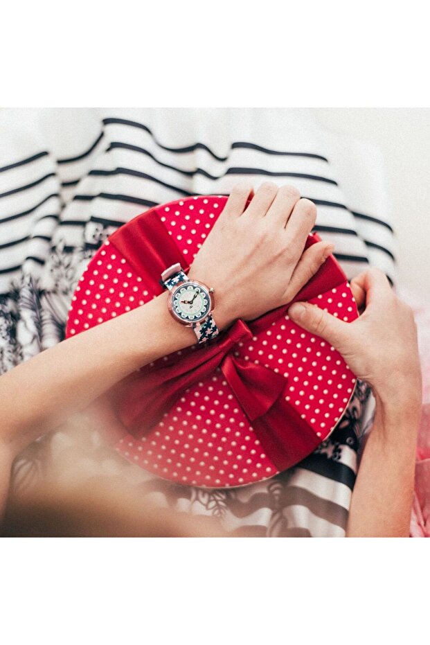 Girls' Multi Color Dial Fabric Band Watch - FBNP080 - 4