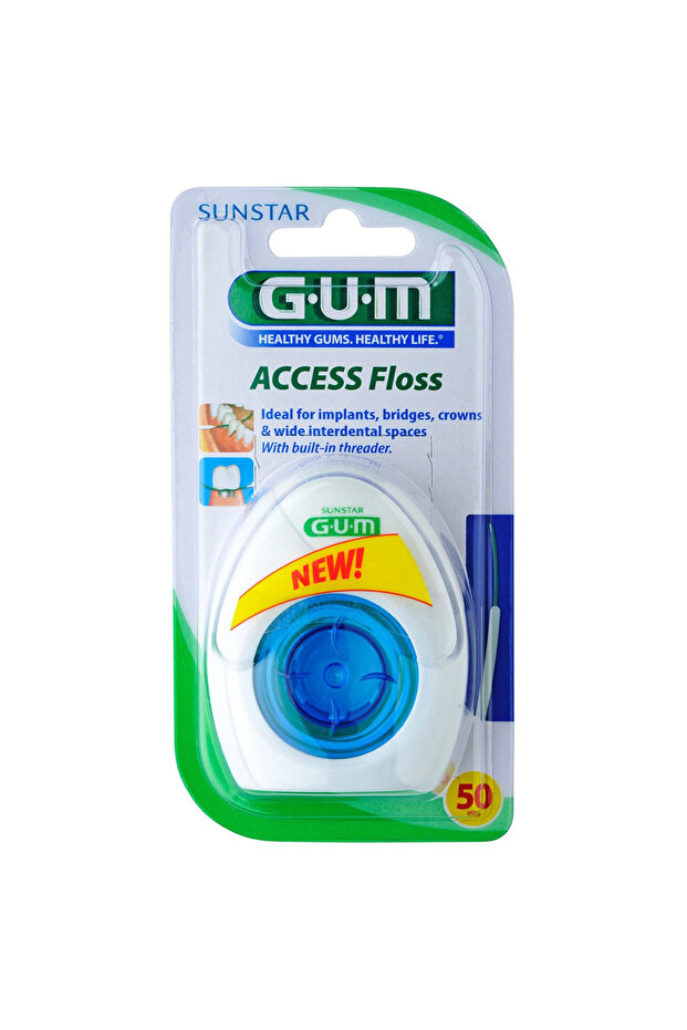 Gum Access Floss Dental Floss with 50 Uses, 50 Strips