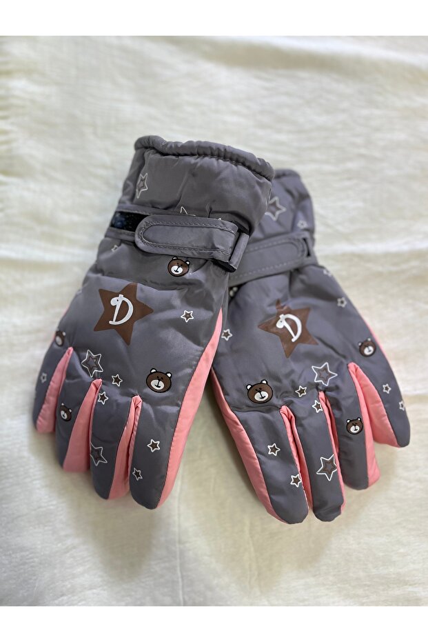 Kız çocuk kar eldiven - 1