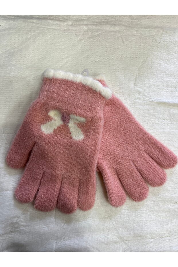 Kız çocuk yün eldiven - 1