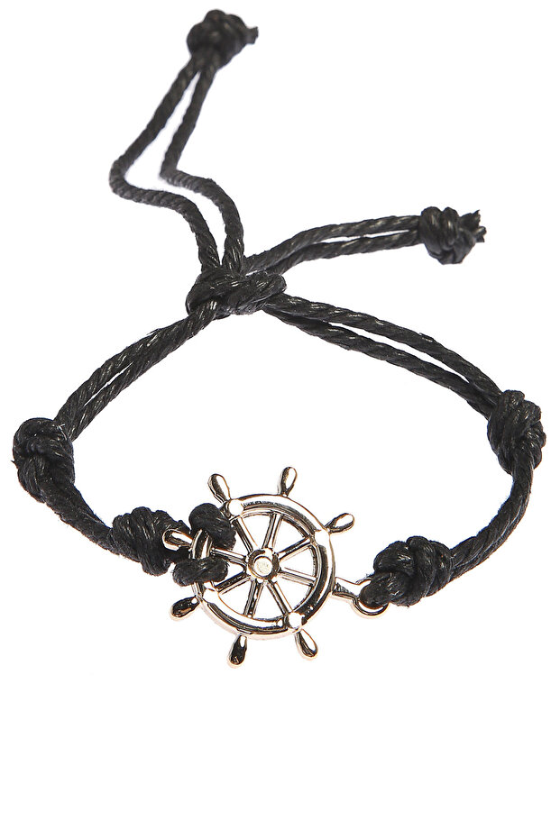Shabby Unisex Bracelet with Ship Wheel Figure