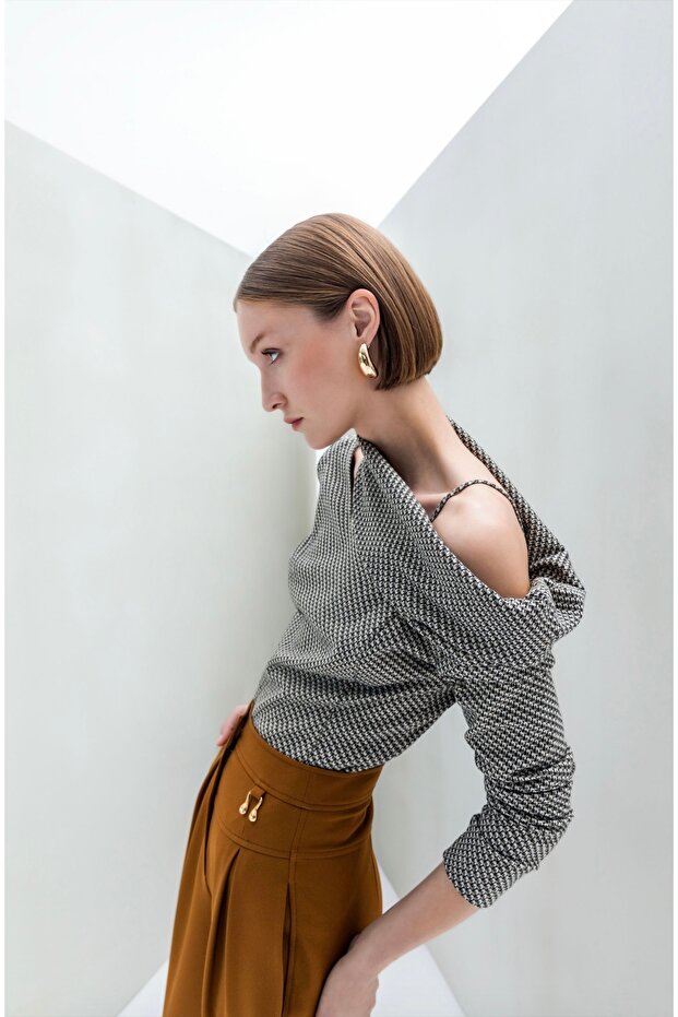 Pileli Taba Pantolon - 2