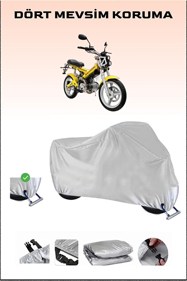 Mondial 125 Aggressive - قماش دراجة نارية آمن ومقاوم للماء متوافق مع القفل