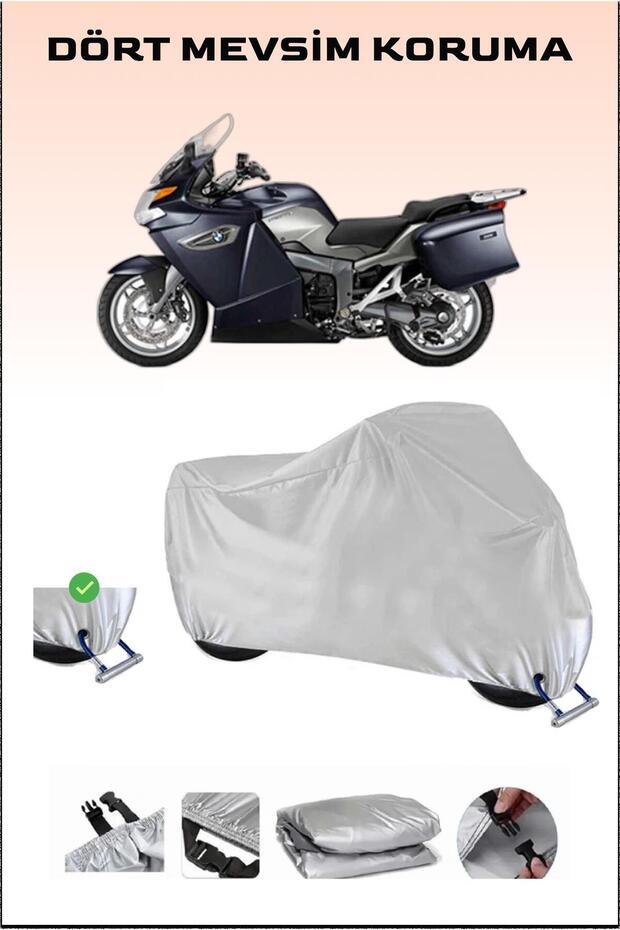 Motorcycle Cover with Lock Compatible for BMW K 1300 GT, Secure, Waterproof , Durable Fabric.