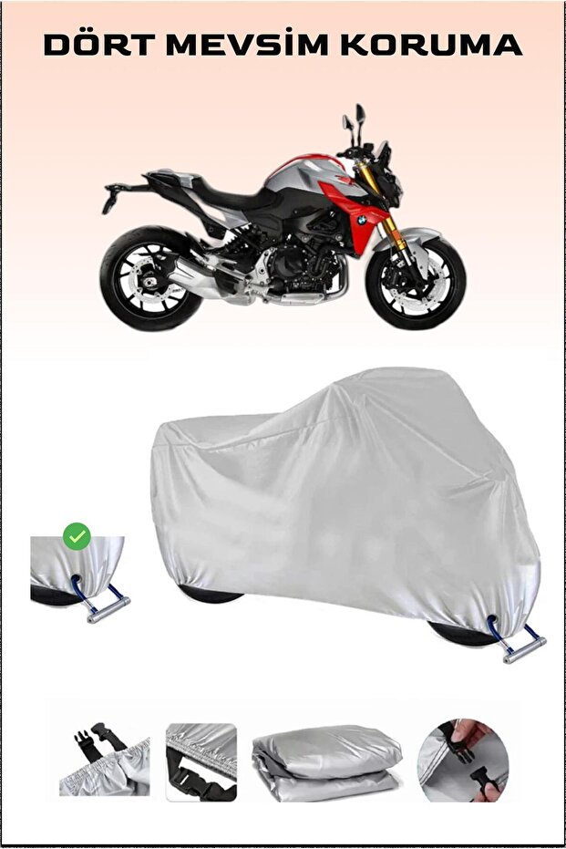 Motorcycle Cover with Lock Compatible for BMW F 900 R, Secure, Waterproof , Durable Fabric.