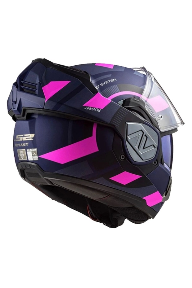 ADVANT VELUM MAT MAVİ-PEMBE KASK - 4