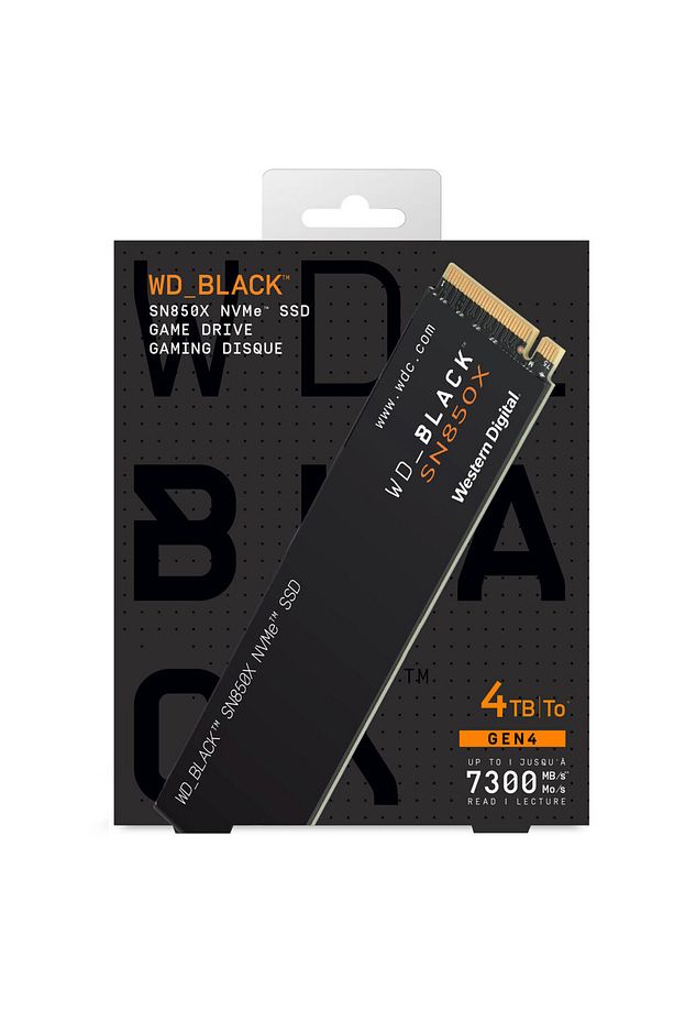 Black 4TB SN850X 7300MB/s-6600MB/s Gaming Internal NVMe PCIe 4.0 SSD WDBB9G0040BNC-WRSN - 4