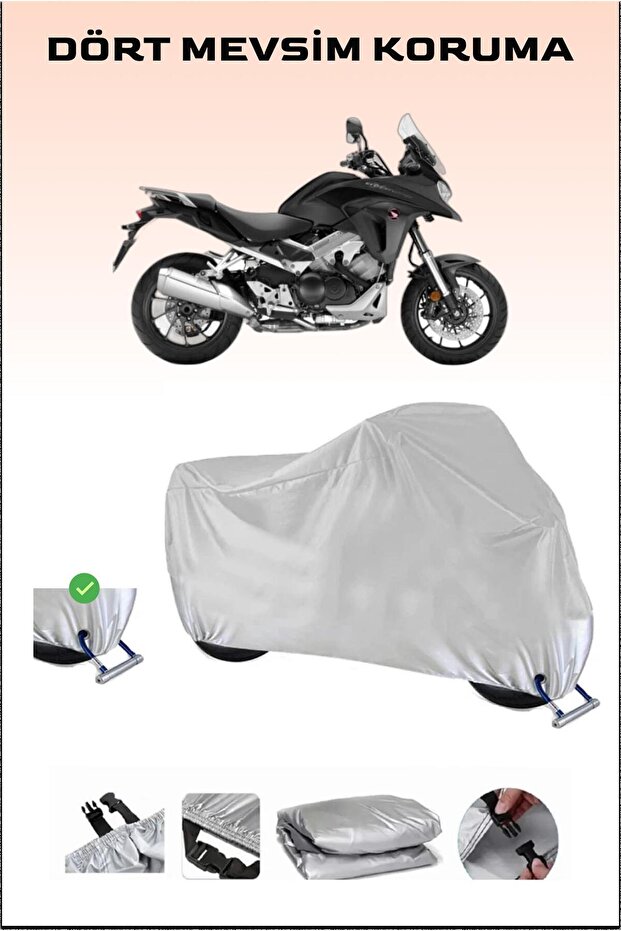 Motorcycle Cover with Lock Compatible for Honda VFR 800 X Crossrunner, Secure, Waterproof.