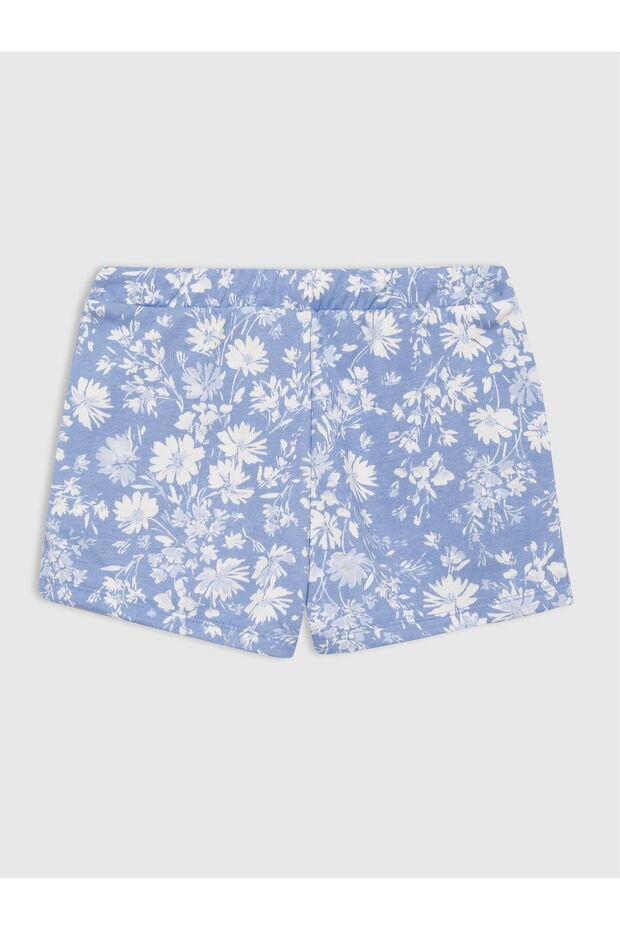 Kız Çocuk Mavi Gap Logo Pull-On Şort - 2