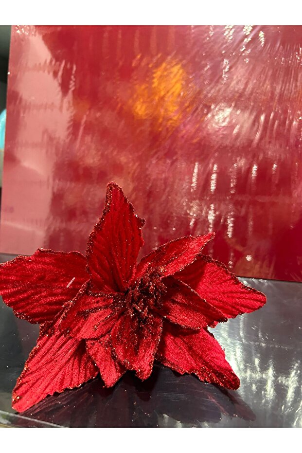 Kırmızı ata çiçeği, 25 cm yapay, şık ve doğal görünümlü dekoratif çiçek - 1