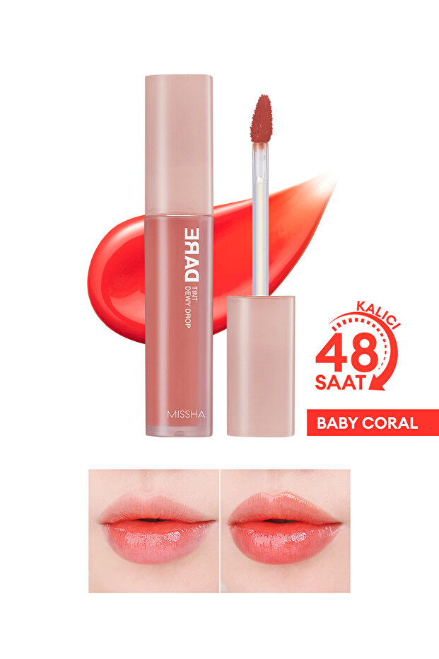 Bright Tint Dare Tint Dewy Drop That Lasts Long, Moist Finish (BABY CORAL)