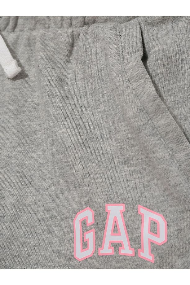Kız Çocuk Gri Gap Logo Şort - 2