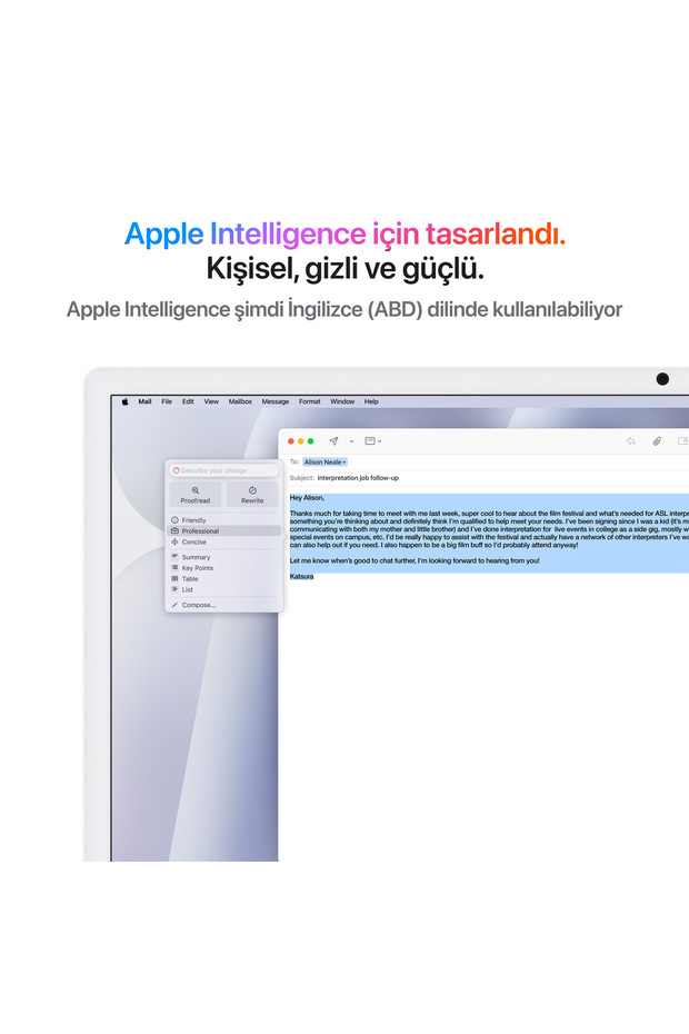 24" iMac with Retina 4.5K : Apple M4 chip with 8‑core CPU and 8‑core GPU, 16GB, 256GB SSD - Gümüş - 5