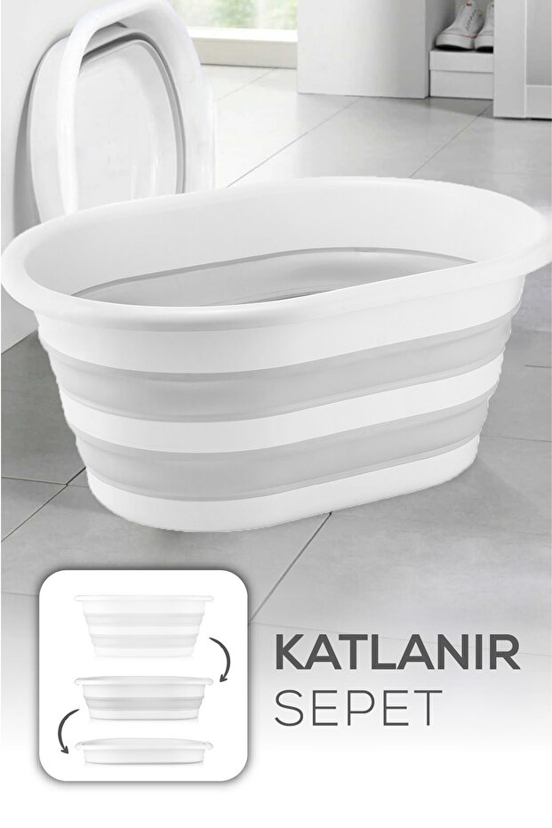 Vienev Akordiyon Katlanabilir Çamaşır Sepeti 25 Litre
