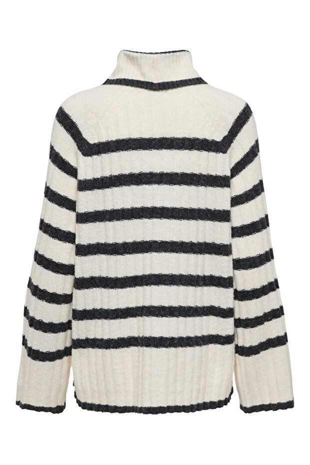 JDYMILEY L/S LONG STRIPE PULLOV KNT NOOS Bej 15321001 - 7