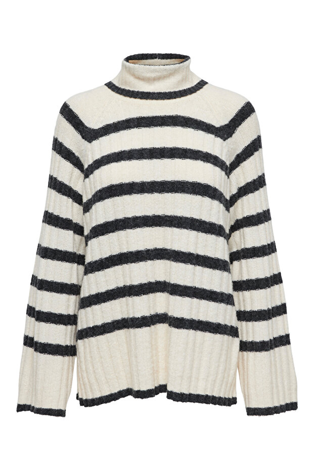 JDYMILEY L/S LONG STRIPE PULLOV KNT NOOS Bej 15321001 - 6