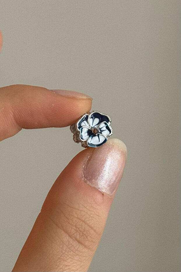 Mavi Çiçek Charm - 1