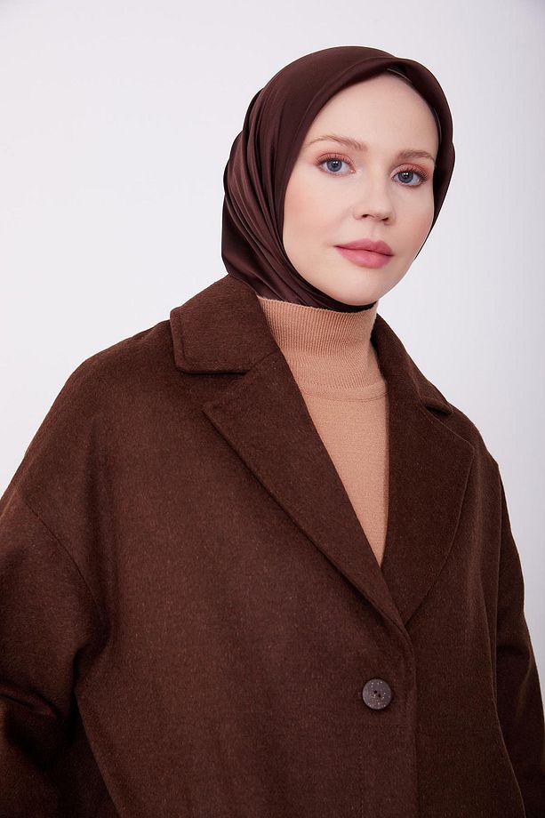 Tek Düğmeli Kaban 23k7202 Acı Kahve - 3