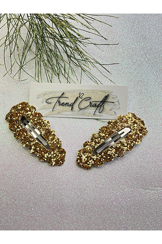2-Piece Snap Buckle with Glitter Shimmer