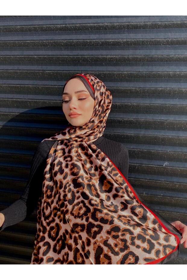 Imported Silk Voile Shawl, Leopard Print Voile Silk Shawl