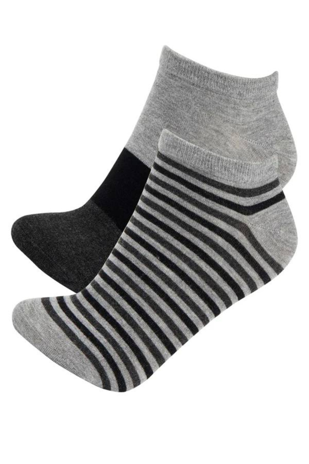 Men's Patterned 2-Piece Bamboo Short Socks