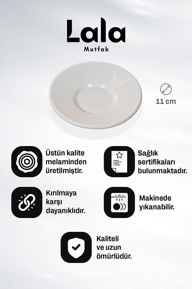 Gözde Çay Tabağı (6'LI, KIRILMAYA DAYANIKLI) - 5