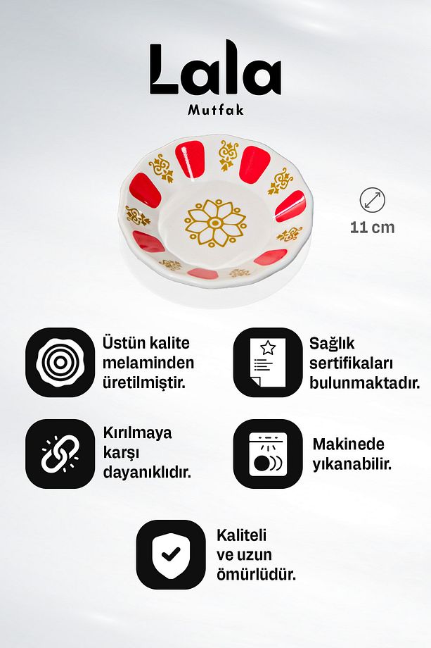 Kahveci Çay Tabağı (6'LI, KIRILMAYA DAYANIKLI) - 5