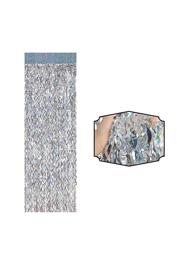 ستارة الباب الموجة الفضية 100x200