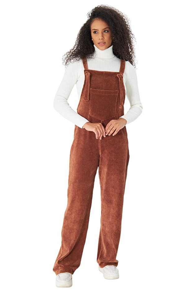 PLNL6111 - Kadife Örme Salopet - 2