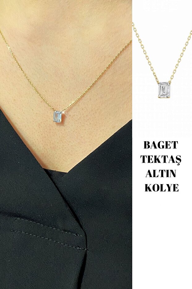 Baget Tektaş Altın Kolye - 1