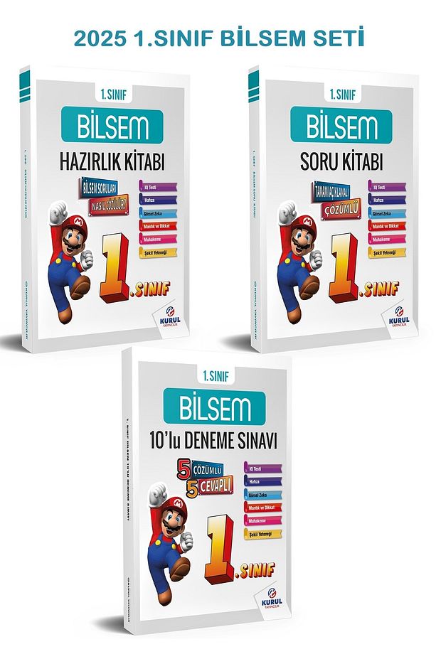 1.sınıf Bilsem Hazırlık Kitapları Seti 3 Lü Konu Soru Deneme - 4